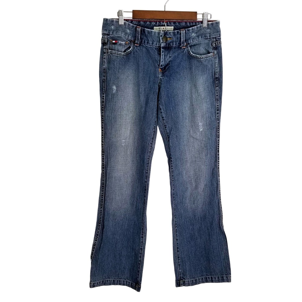 Vintage Y2K Tommy Hilfiger‎ Women X-tra Low Boot Jeans Blue Medium Wash 2000s